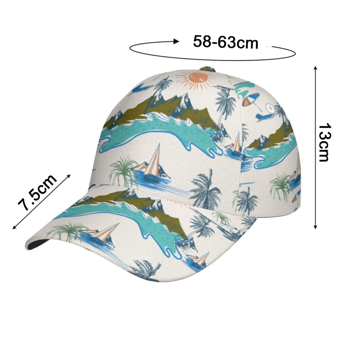 All-Over Print Peaked Cap