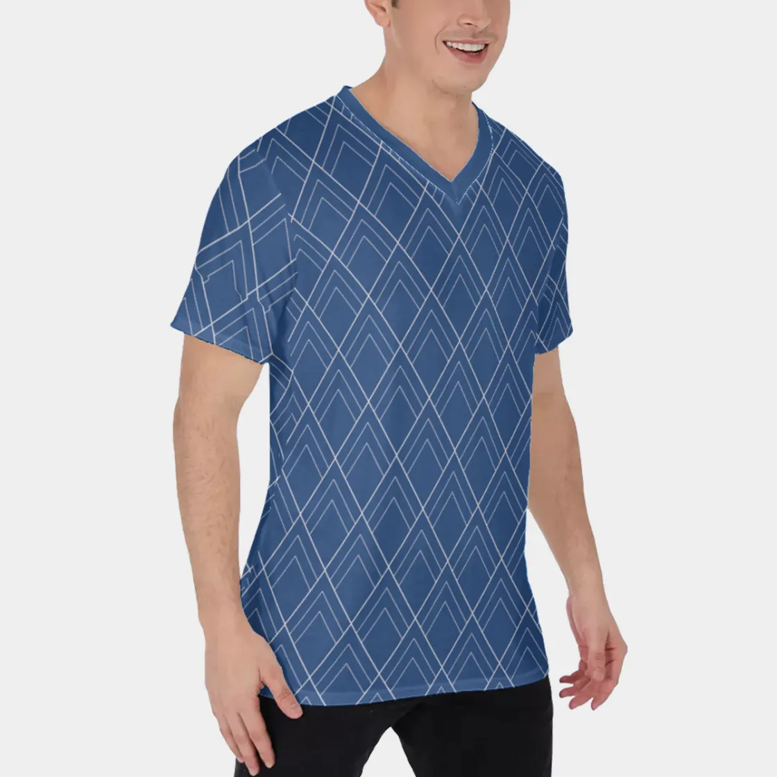 All-Over Print V-Neck T-Shirt