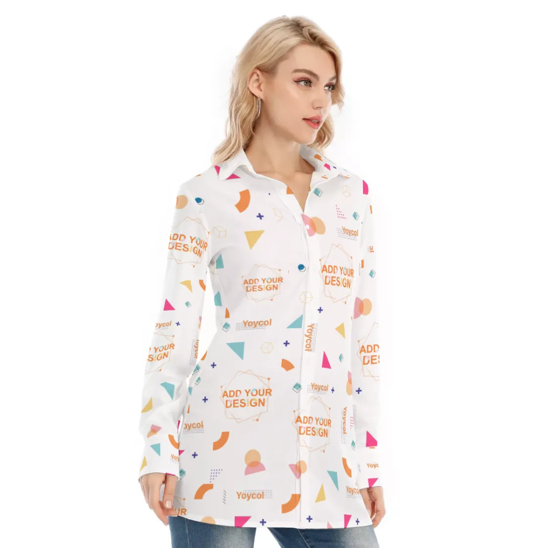 All-Over Print Women's Long Shirt