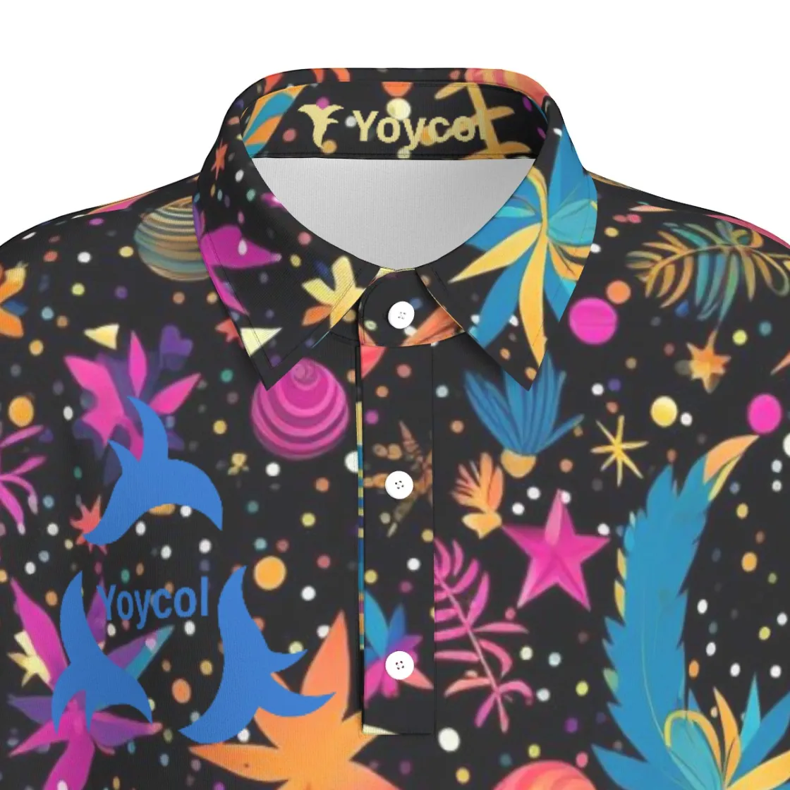All-Over Print Teenage Polo Collar Jersey |210GSM