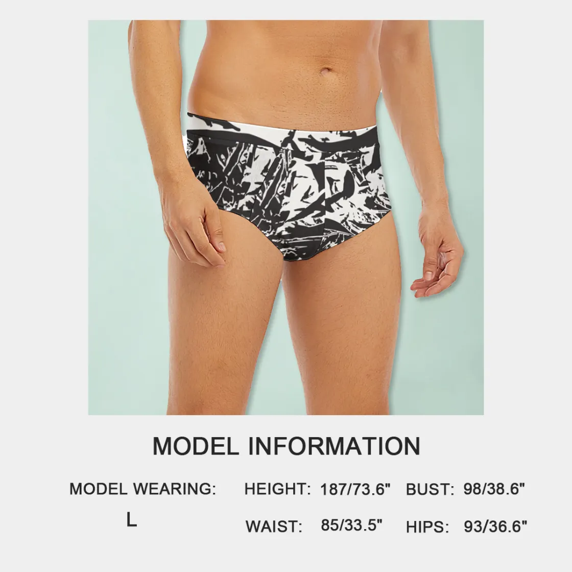 All-Over Print Men's Triangle Low-rise Underwear