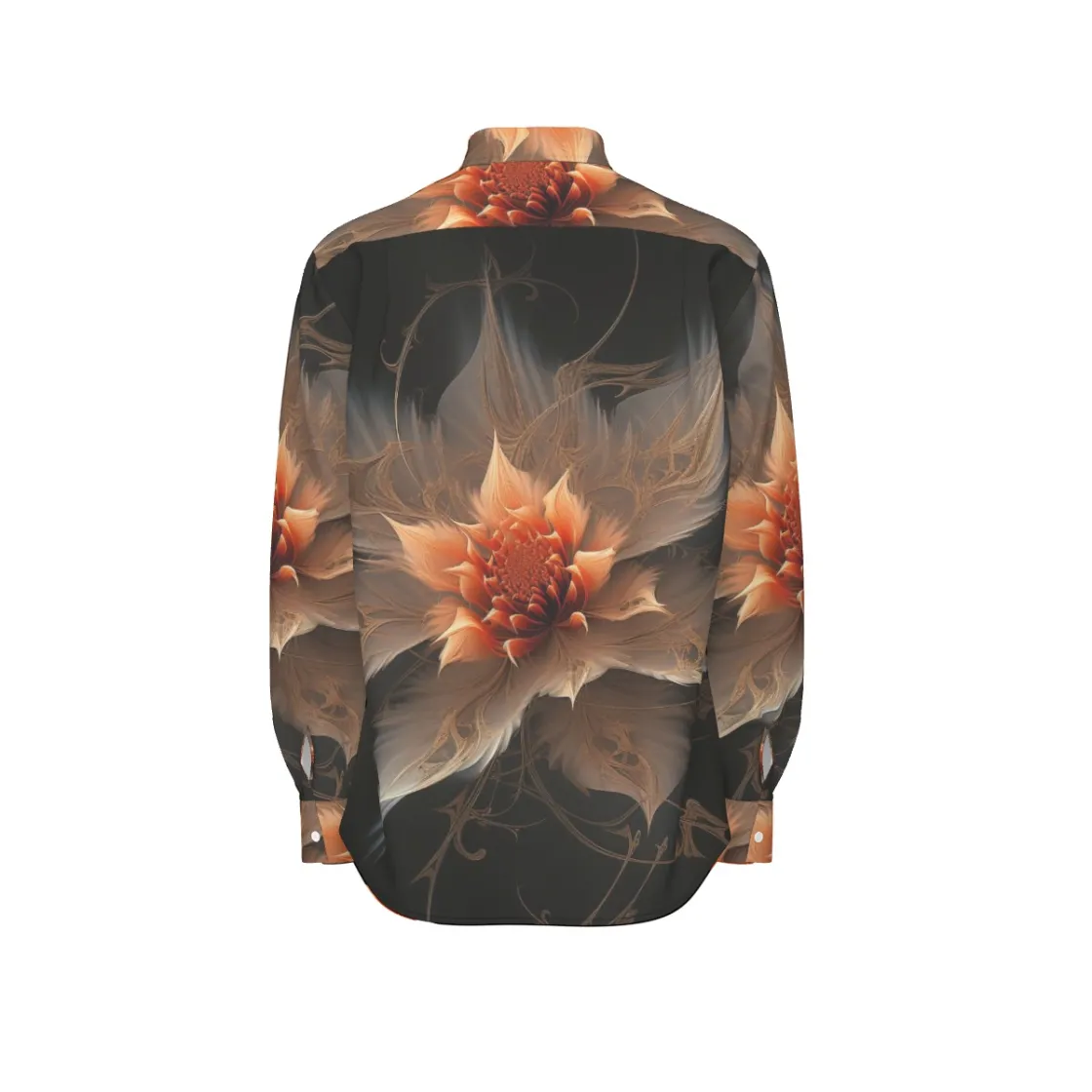 All-Over Print Men's Long Sleeve Shirt | 115GSM Cotton poplin