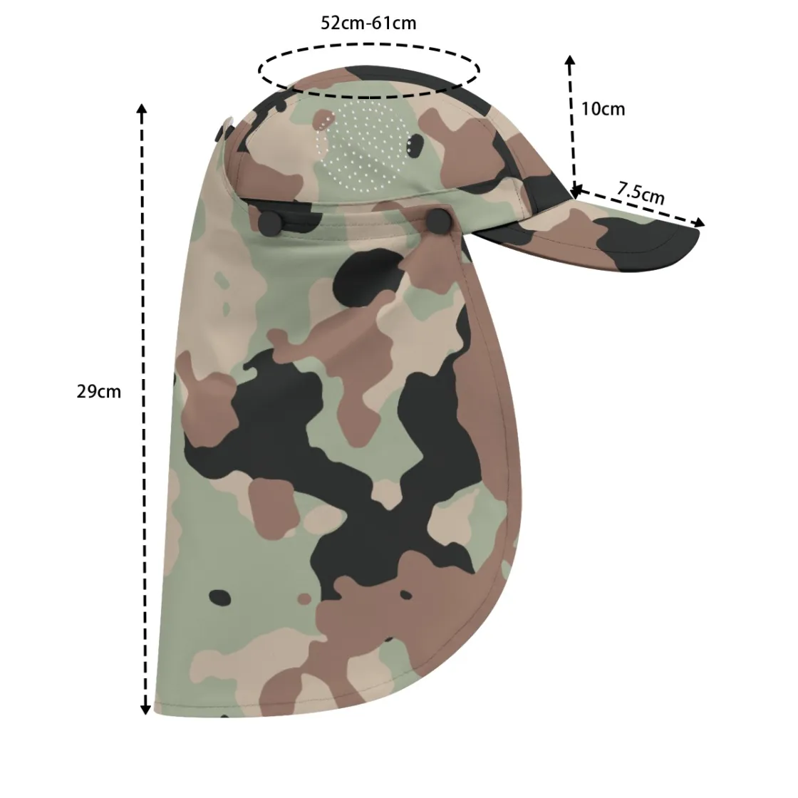 Sun Hat With Neck Flap