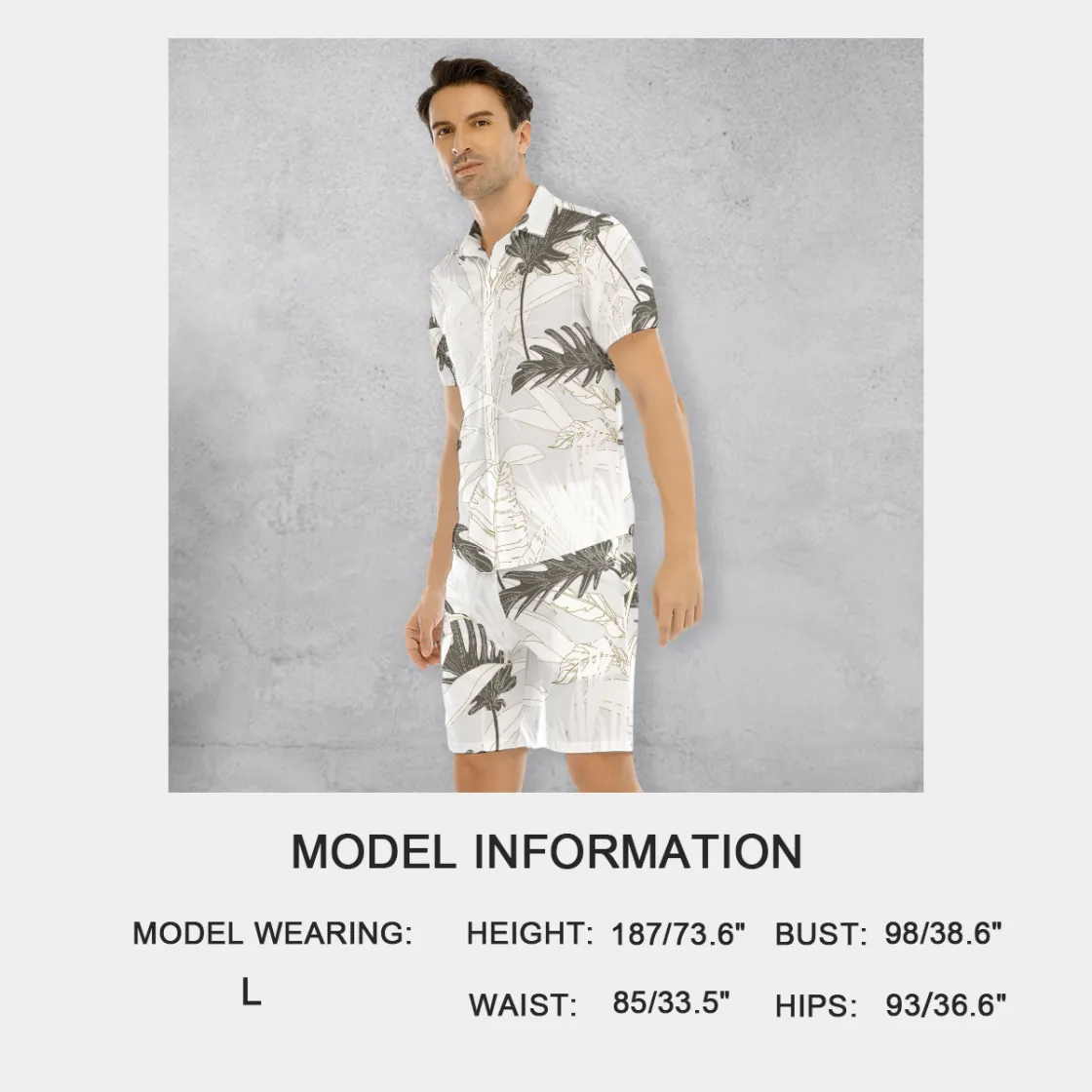 All-Over Print Men's Short Sleeve Shirt Set