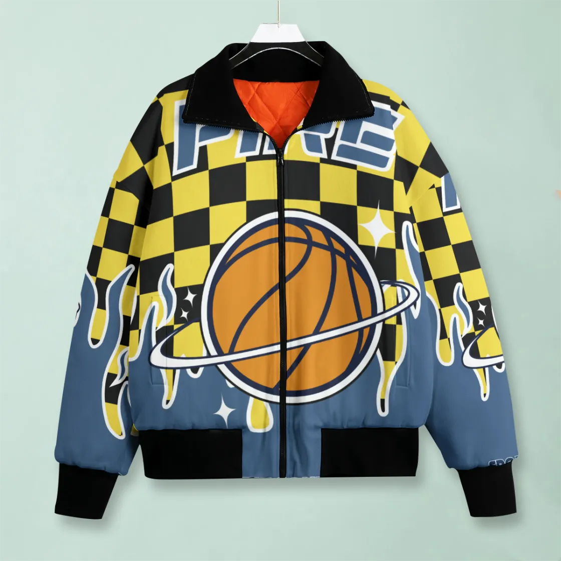 All-Over Print Unisex Knitted Fleece Lapel Outwear