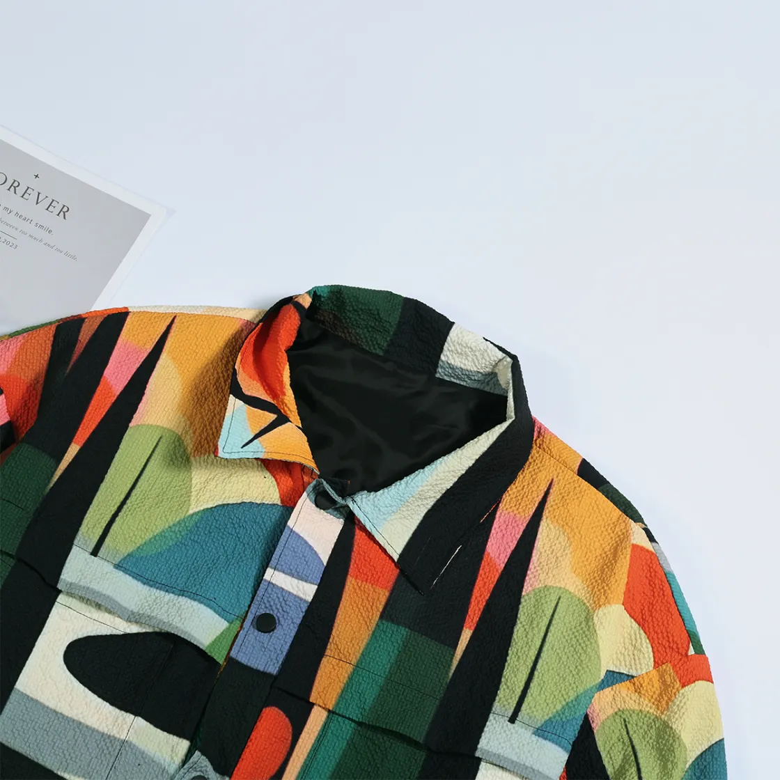 All-Over Print Men's Casual Lapel Jacket