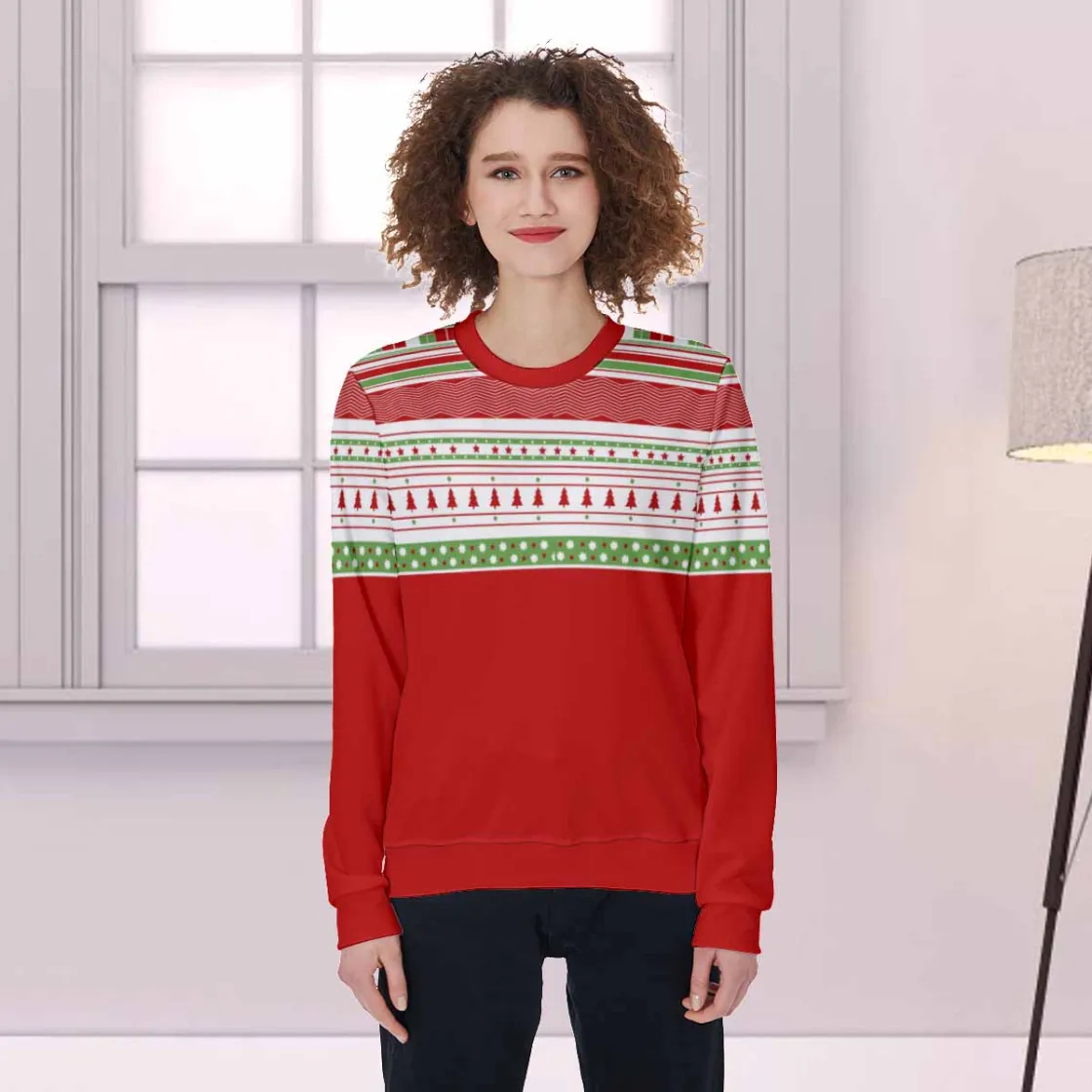 All-Over Print Women's Loose Sweatshirt