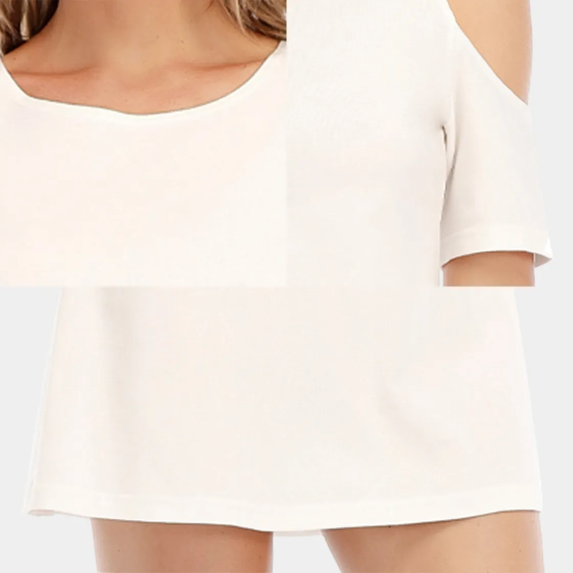 All-Over Print Women's Cold Shoulder Dress | 190GSM Cotton