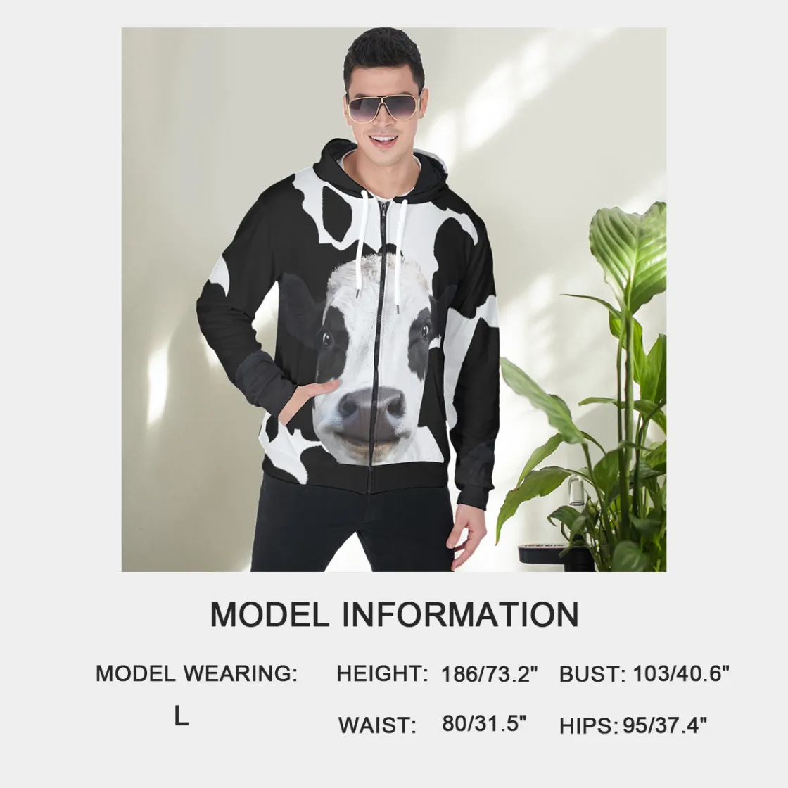 All-Over Print Men's Heavy Fleece Zip Up Hoodie