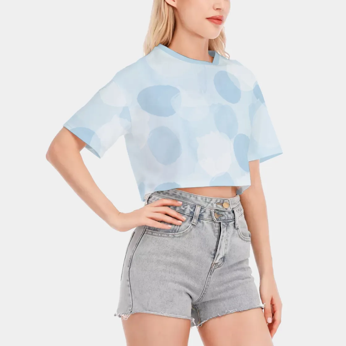 All-Over Print Women's Cropped T-shirt | 190GSM Cotton
