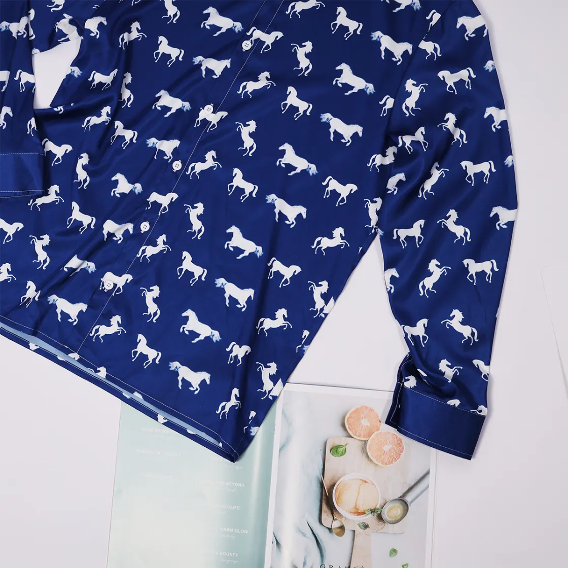 All-Over Print Unisex Imitation Silk Shirt Suit