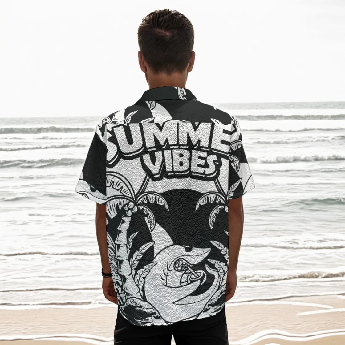 All-Over Print Men's Fashion Short Sleeve Shirt