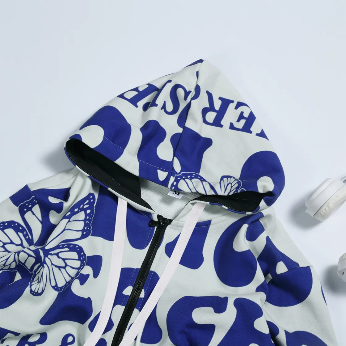 All-Over Print Unisex Pullover Hoodie With Zipper Closure | 310GSM Cotton