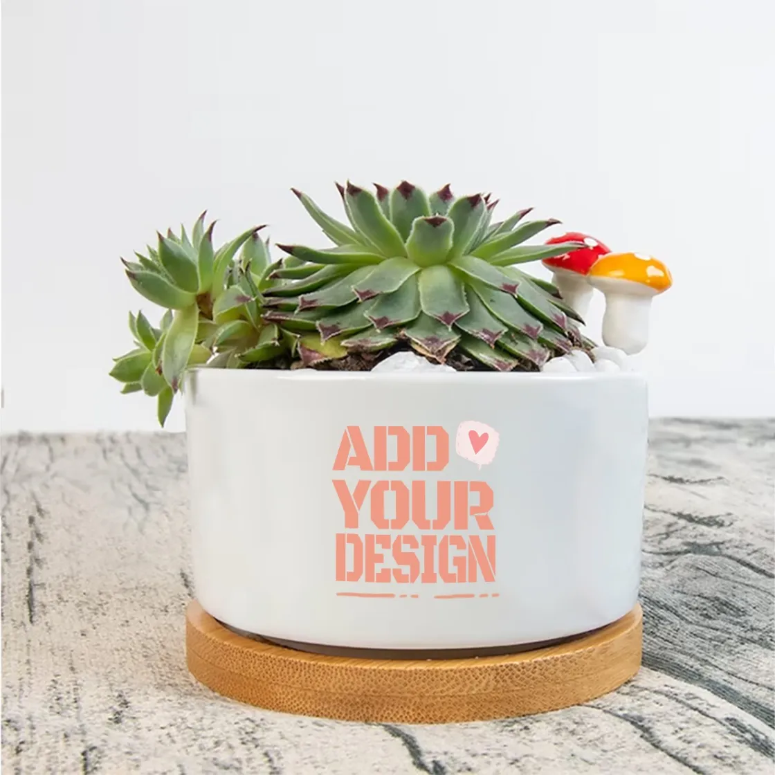 Single Side Printing Flowerpot