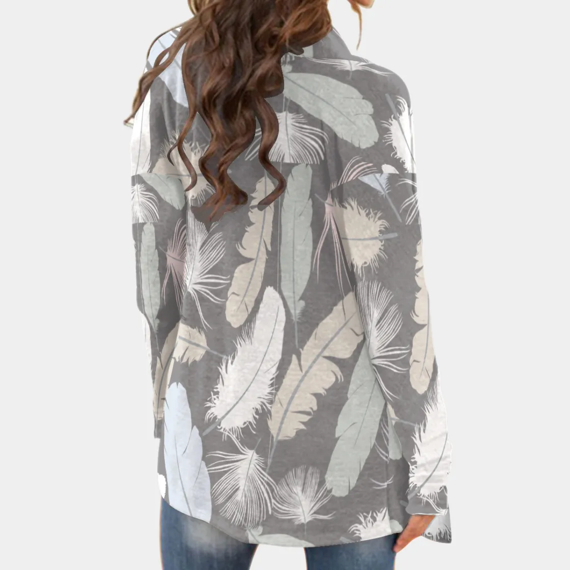 All-Over Print Women's Cardigan With Long Sleeve