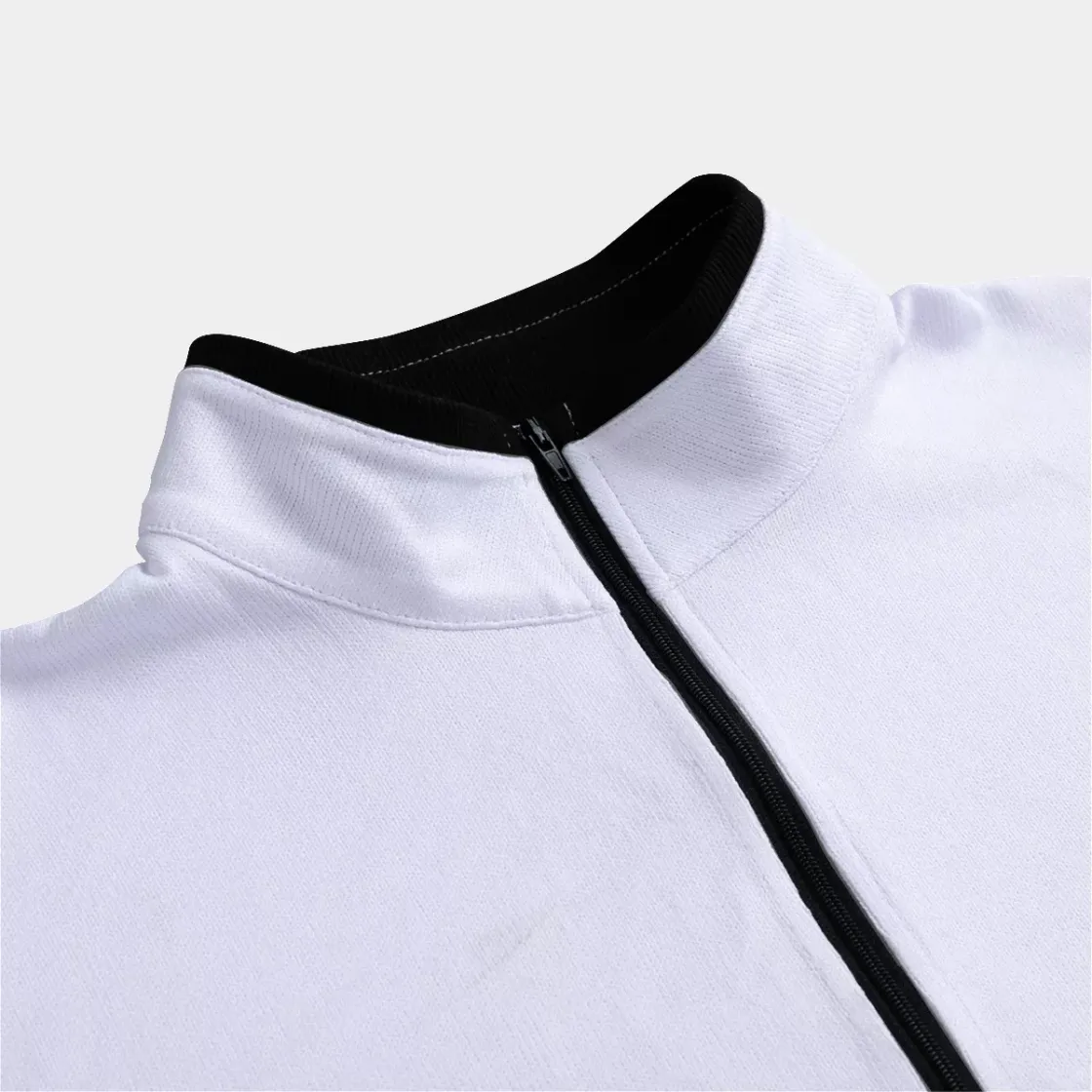 All-Over Print Men's Stand-up Collar Sweater With Zipper Closure