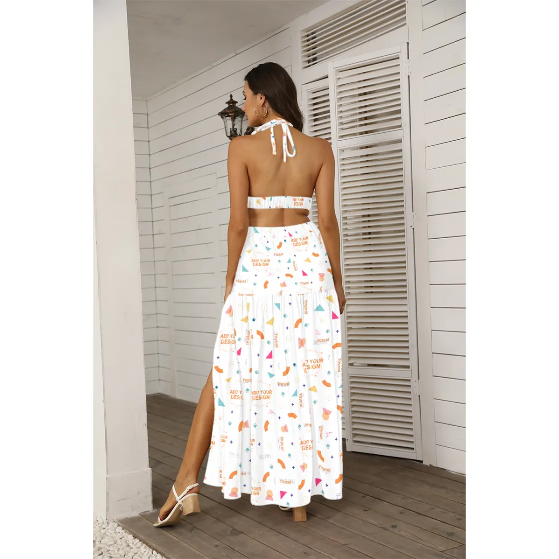 All-Over Print Women's Tie Back Wrap Dress