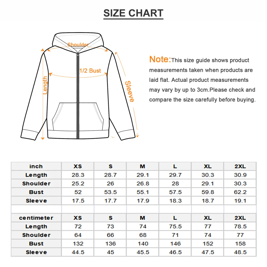 All-Over Print Women's Long Hoodie With Zipper Closure