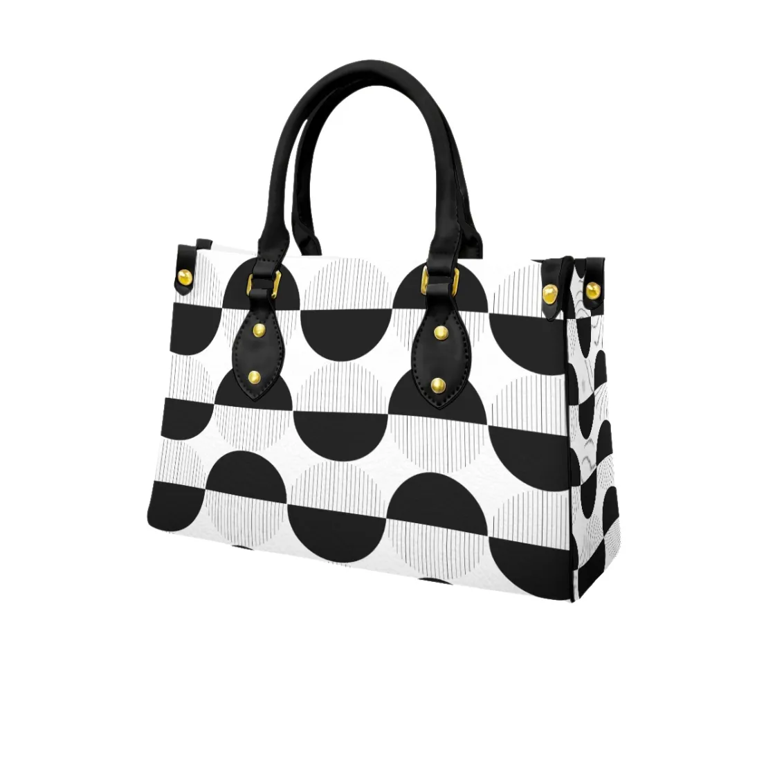 Women's Tote Bag With Black Handle
