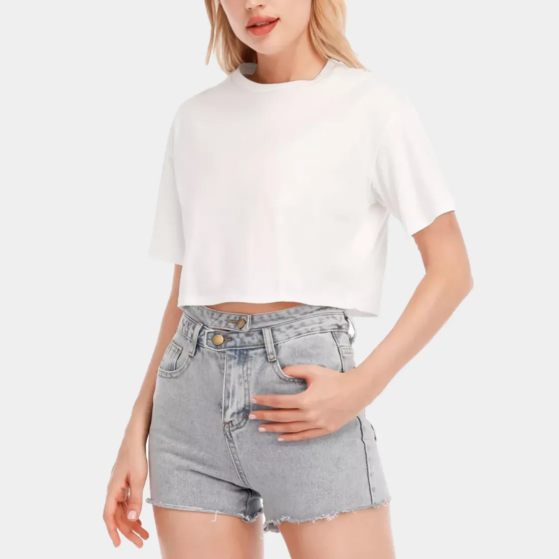 All-Over Print Women's Cropped T-shirt | 190GSM Cotton