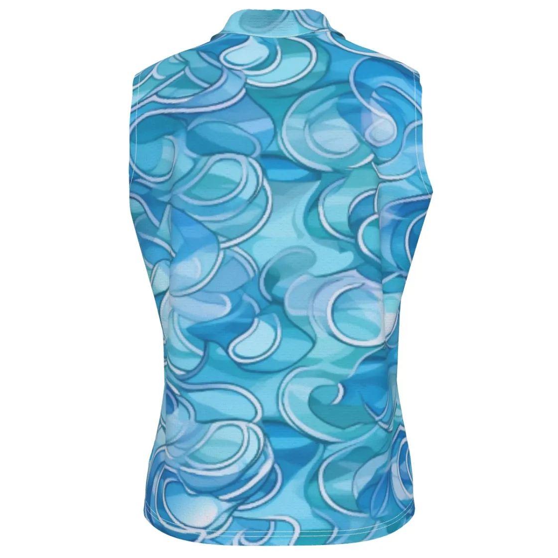 All-Over Print Women's UV Protection Sleeveless Polo Shirt