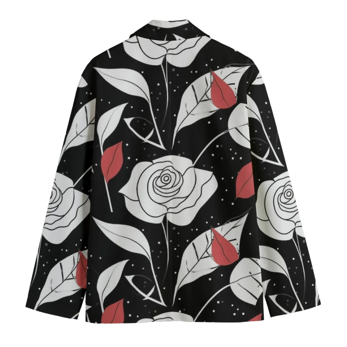 All-Over Print Men's Casual Flat Lapel Collar Blazer | 245GSM Cotton Combination version