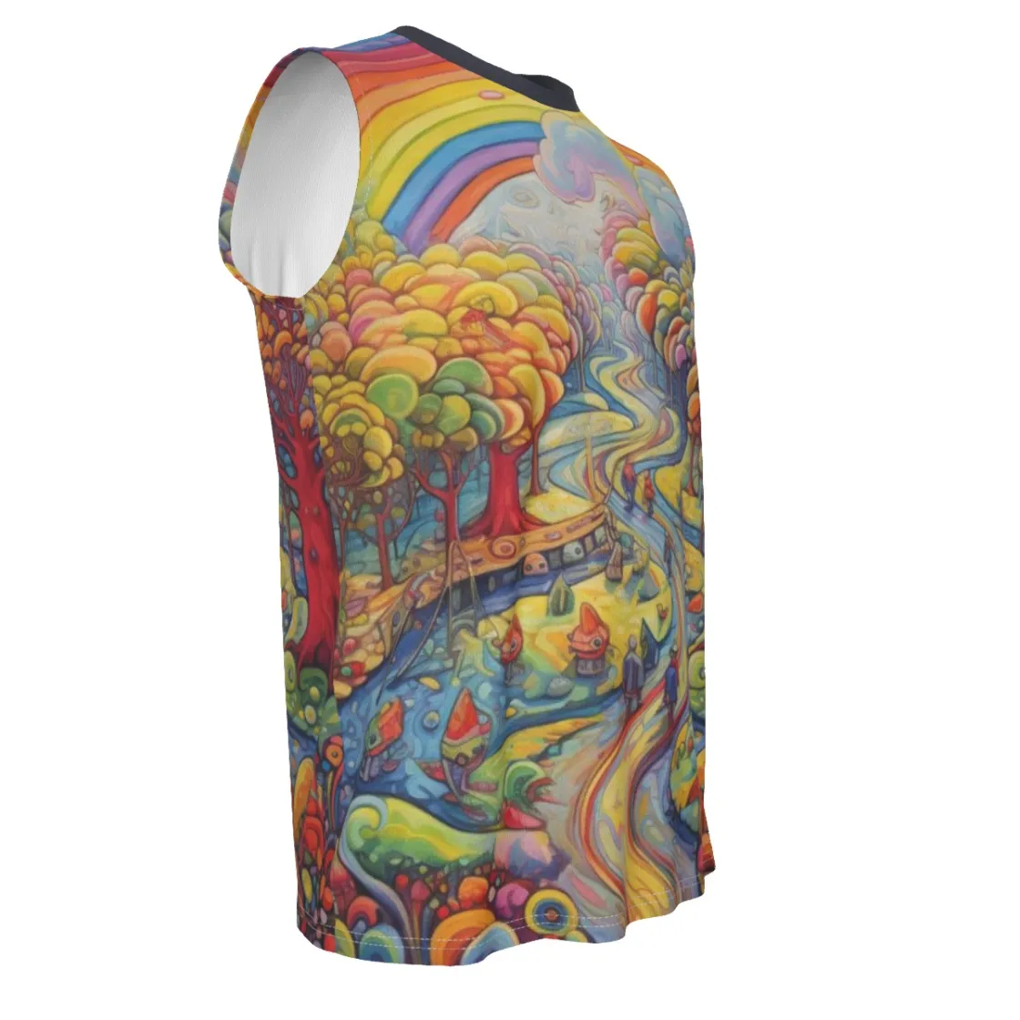 All-Over Print Men's O-neck Tank Top|210GSM