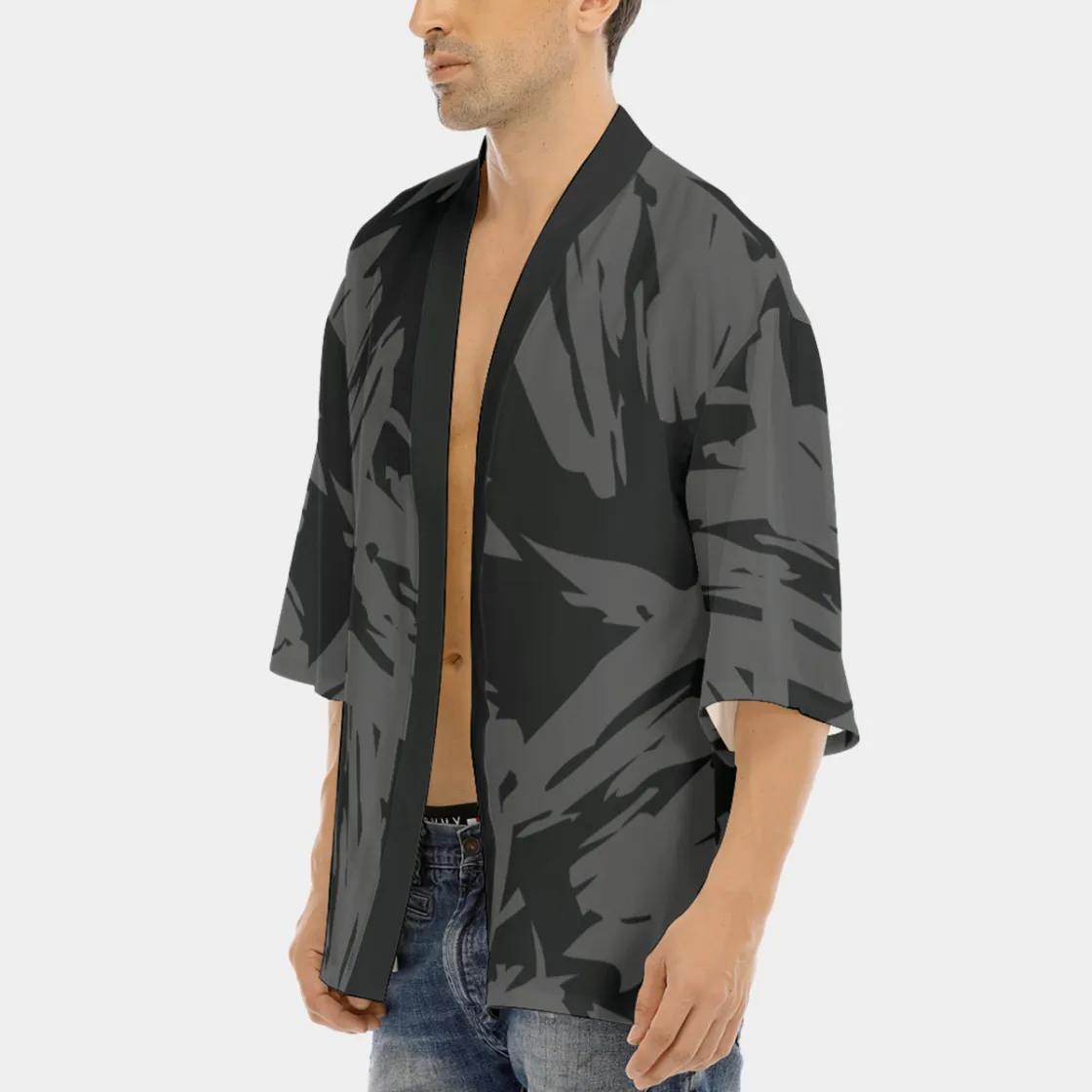 All-Over Print Men's Drop-shoulder Short Coat