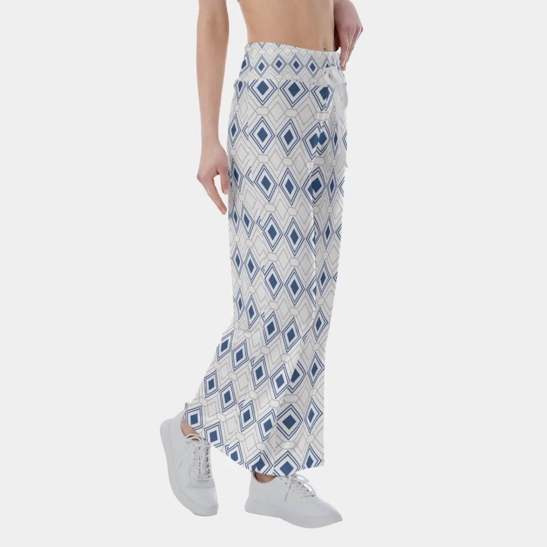 All-Over Print Women's High-waisted Straight-leg Trousers
