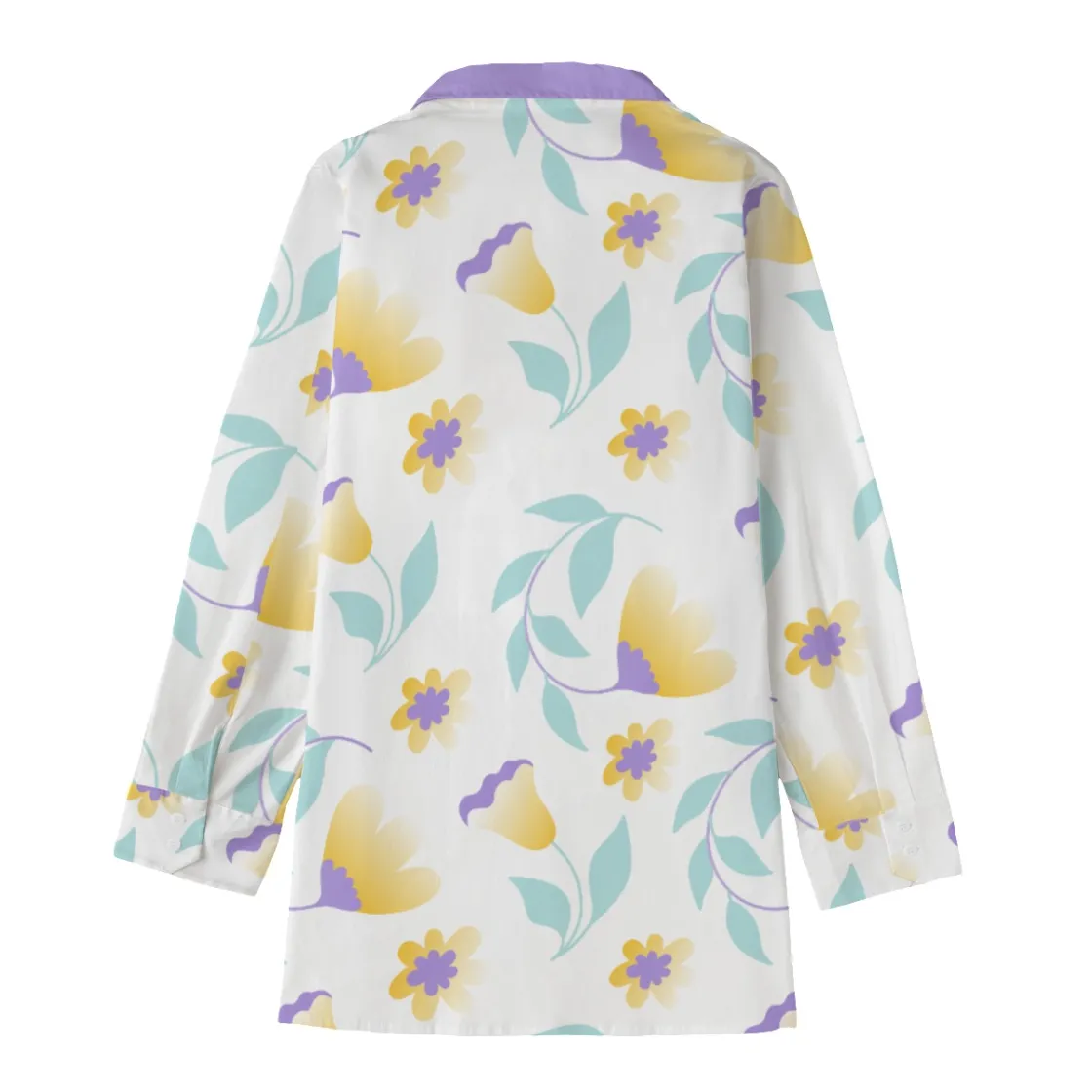 All-Over Print Women's Long Shirt |115GSM Cotton poplin