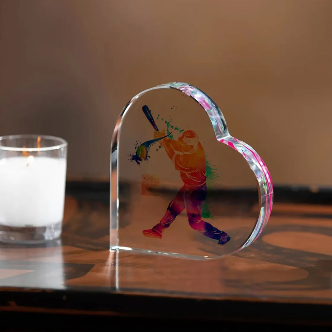 Heart Shaped Acrylic Desktop Ornament