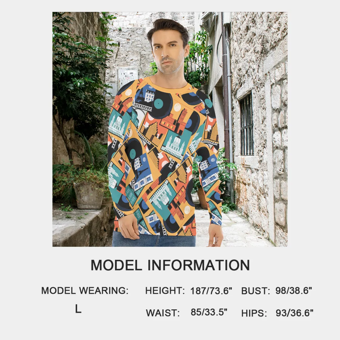 All-Over Print Men's Long Sleeve T-shirt With Raglan Sleeve