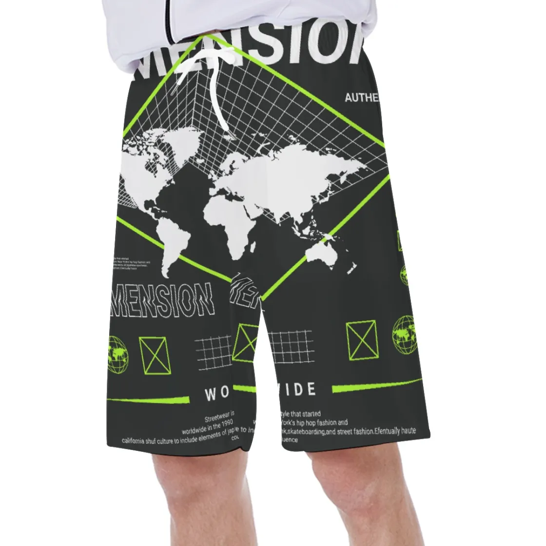 All-Over Print Men's Beach Shorts With Side Pocket