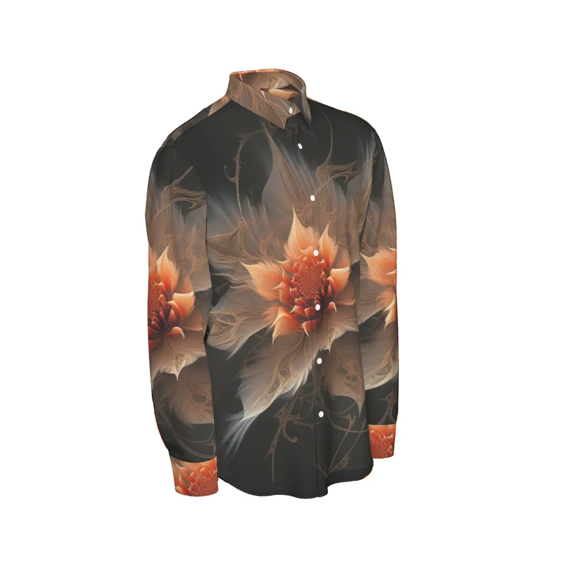 All-Over Print Men's Long Sleeve Shirt | 115GSM Cotton poplin