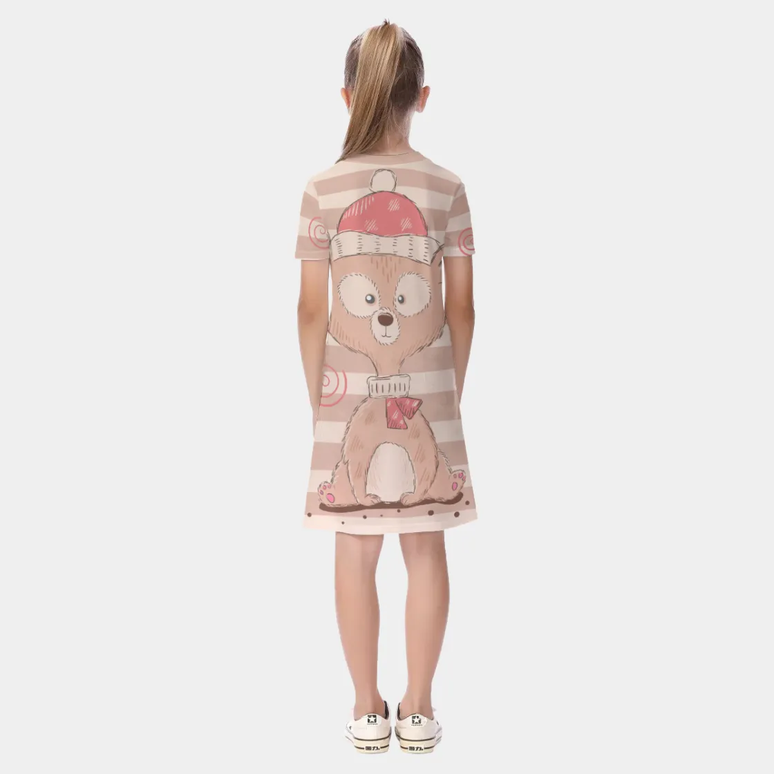 All-Over Print Kid's Short Sleeve Dress