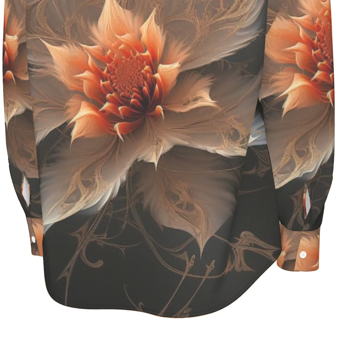 All-Over Print Men's Long Sleeve Shirt | 115GSM Cotton poplin