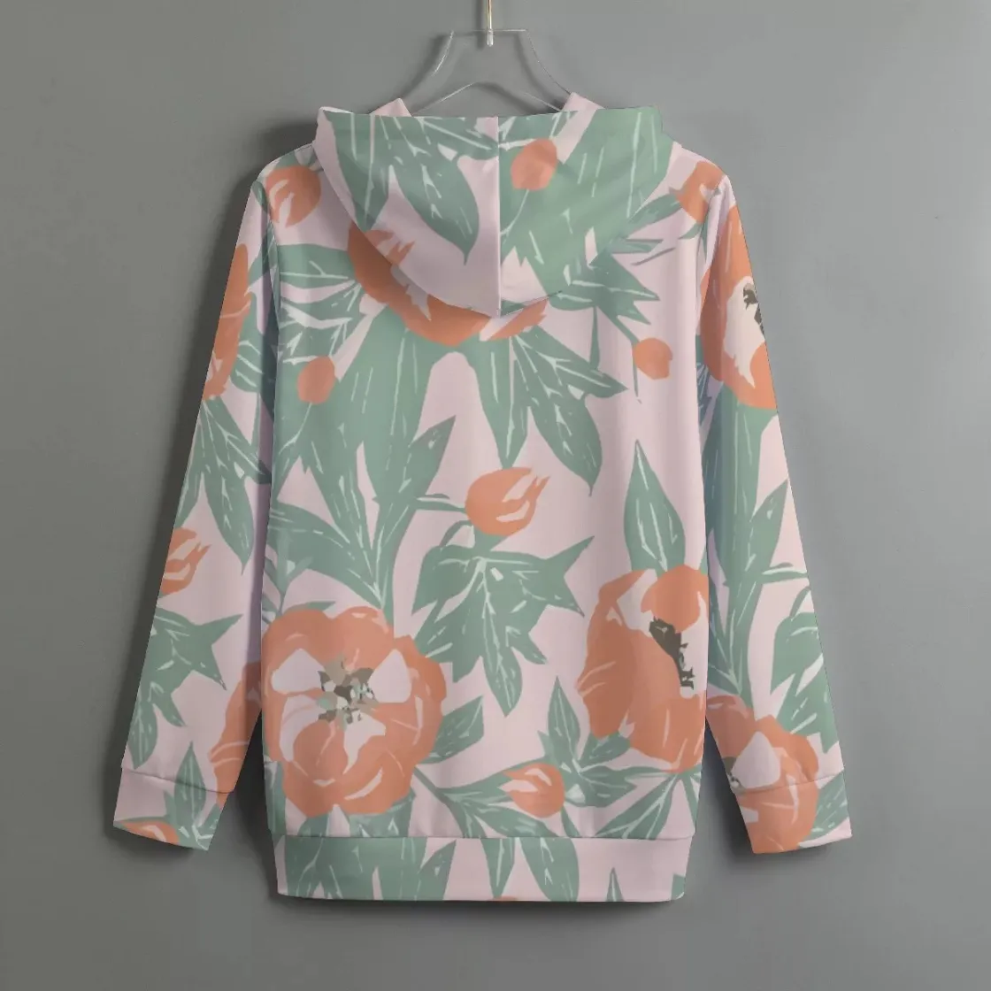 All-Over Print Women's Pullover Hoodie With Drawstring