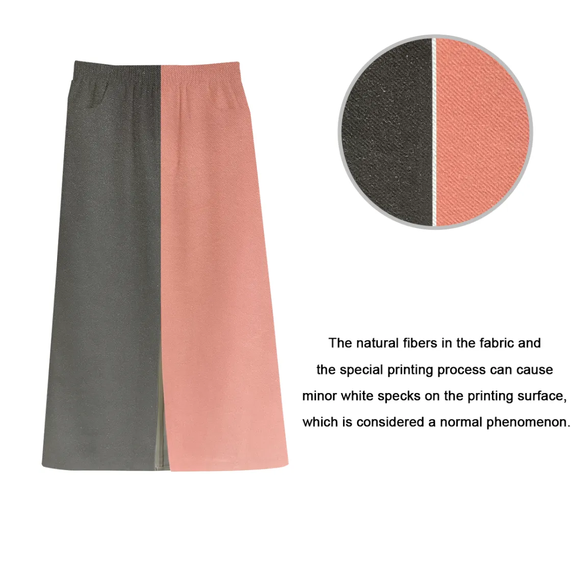 All-Over Print Women's Front Mid-slit Skirt | 245GSM Cotton