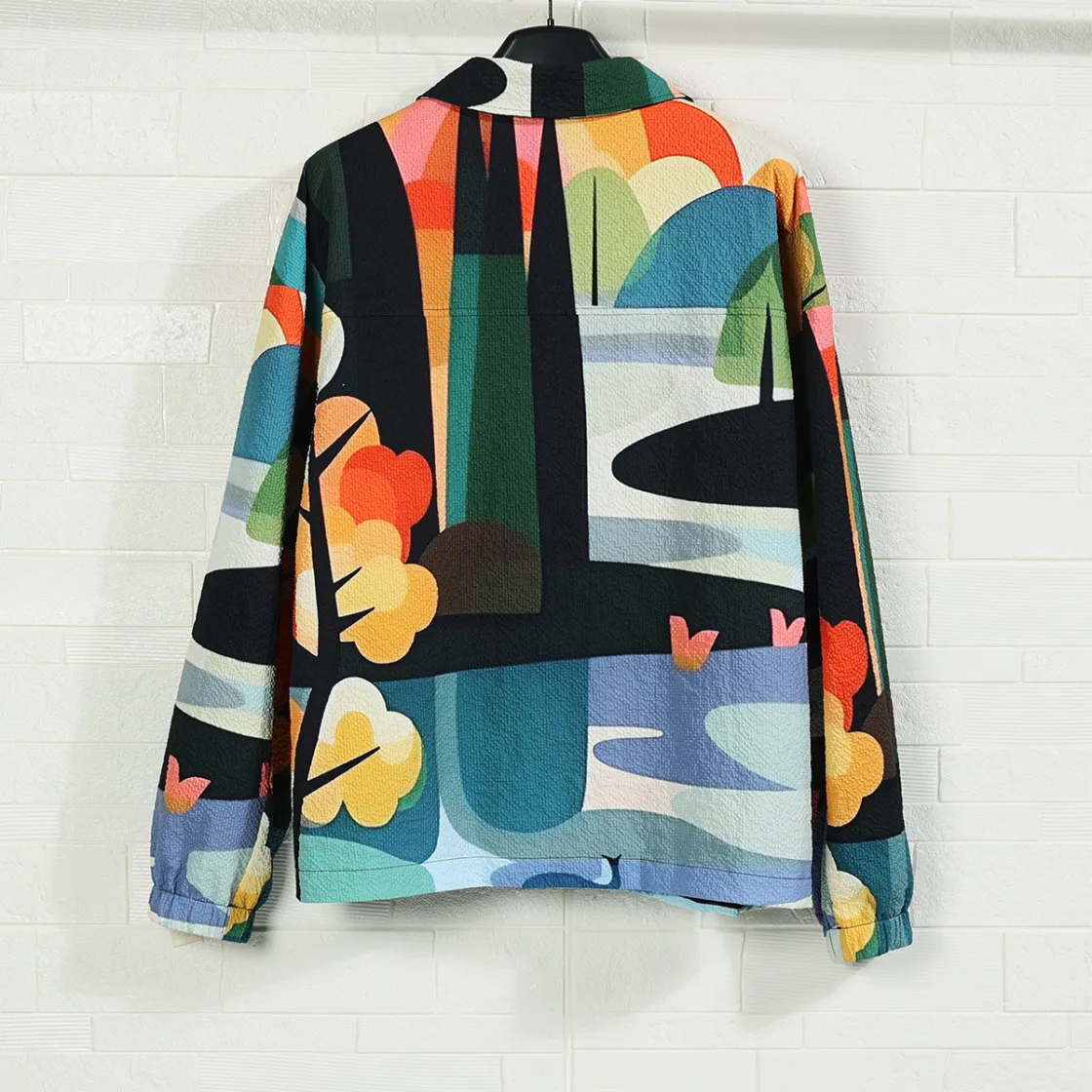 All-Over Print Men's Casual Lapel Jacket