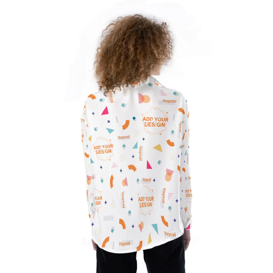 All-Over Print Women's Satin Shirt