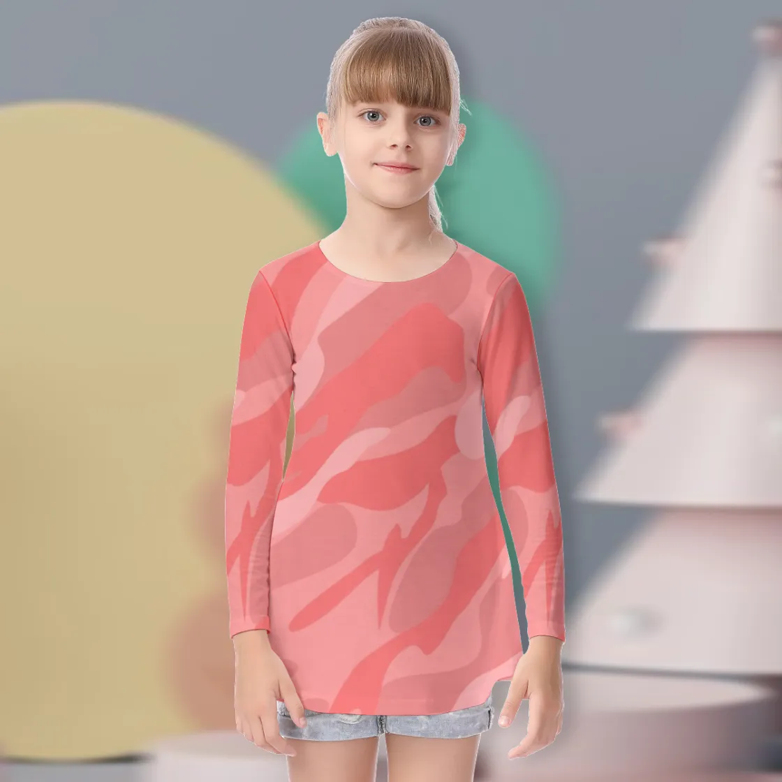 All-Over Print Kid's Long Sleeve O-neck T-shirt