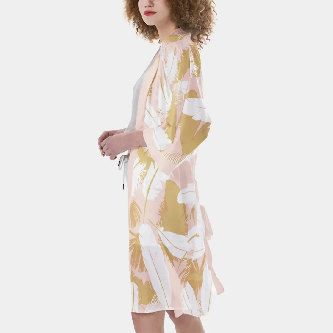 All-Over Print Women's Satin Kimono Robe