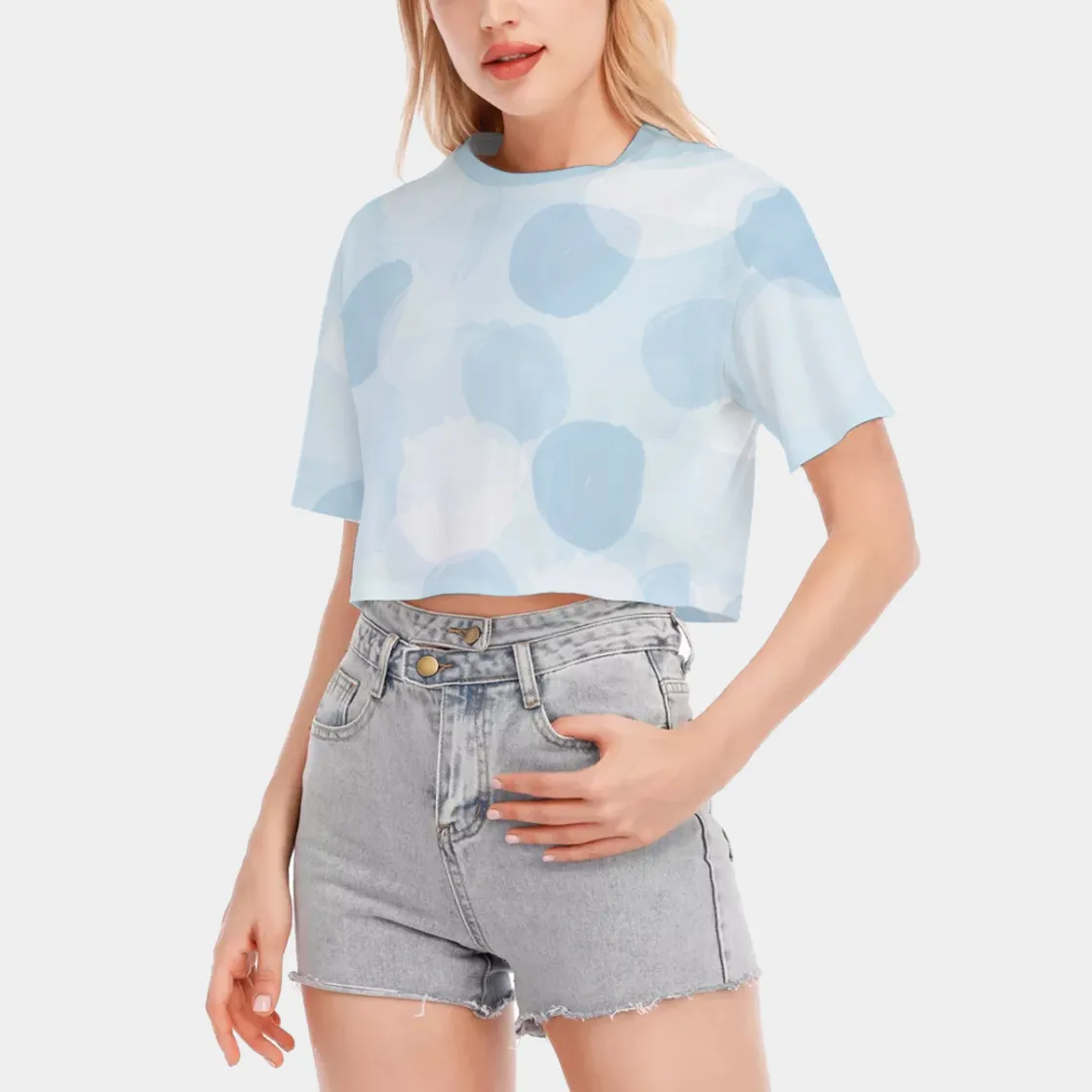 All-Over Print Women's Cropped T-shirt | 190GSM Cotton