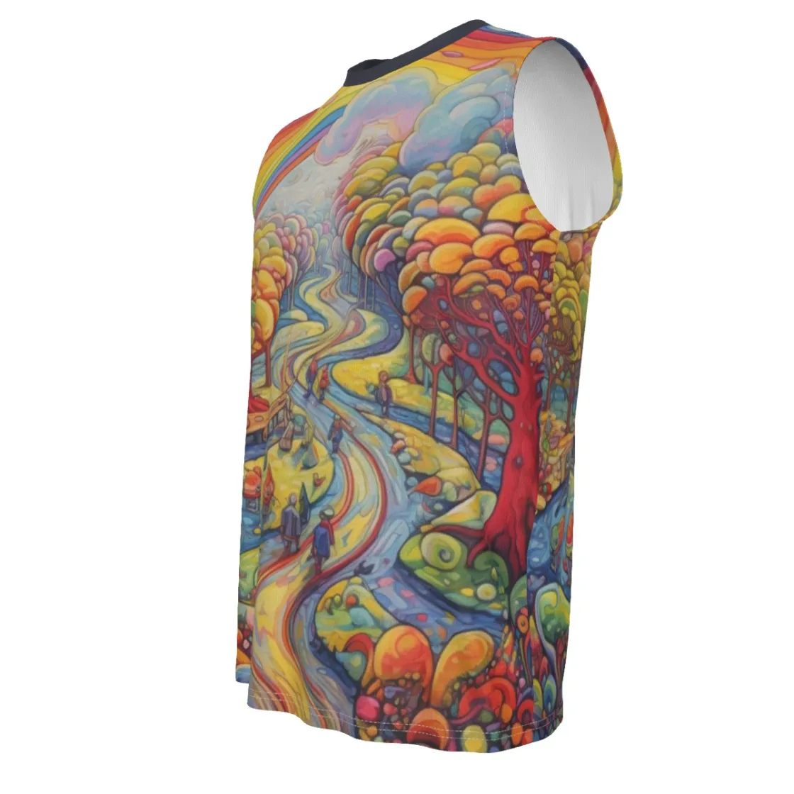All-Over Print Men's O-neck Tank Top|210GSM