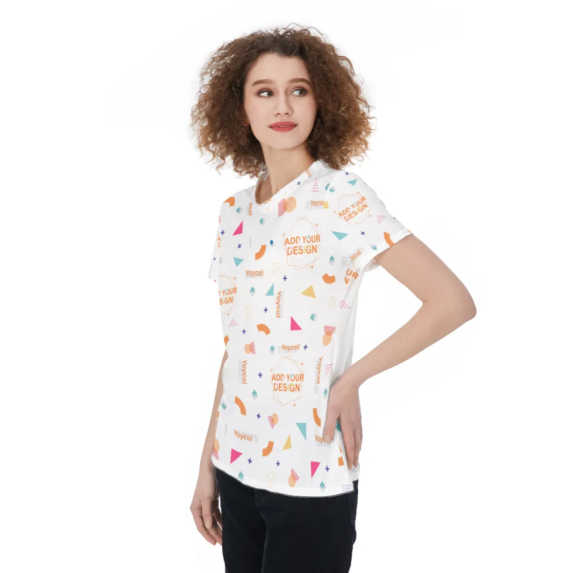 All-Over Print Round Neck T-Shirt