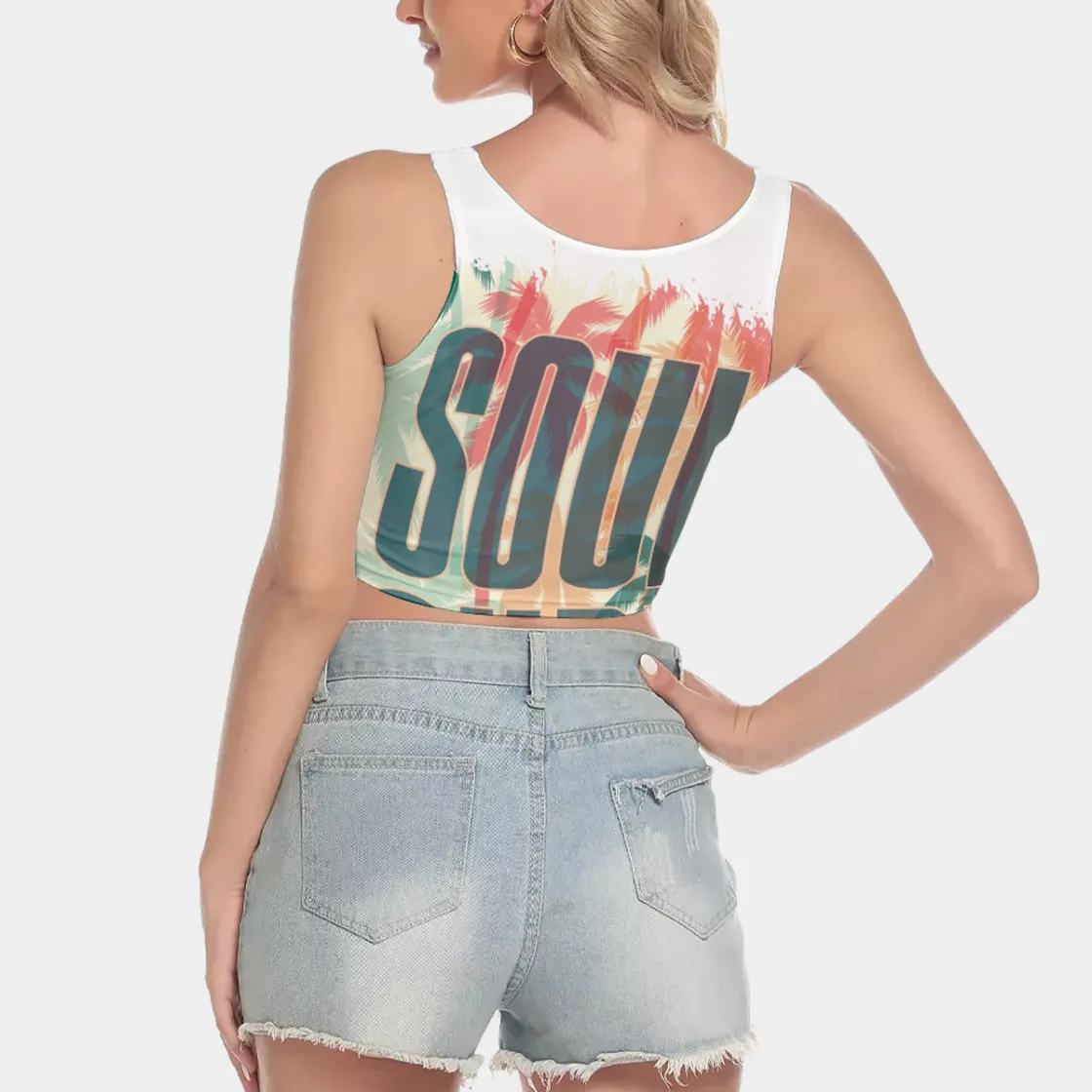 All-Over Print Women's Sport Crop Tank Top
