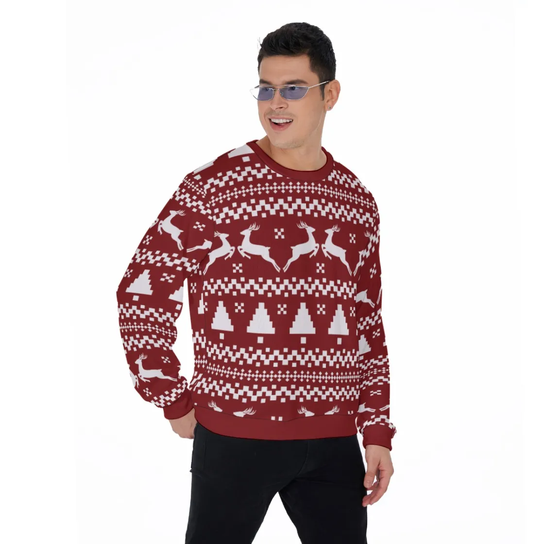 All-Over Print Men's Thicken Sweater