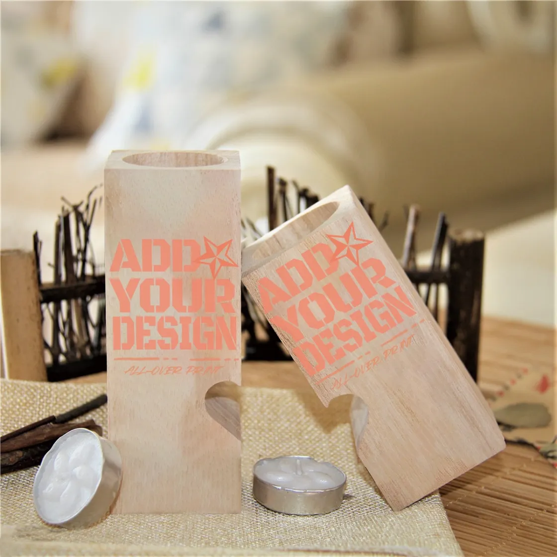 Heart Shaped Candlestick | Wooden