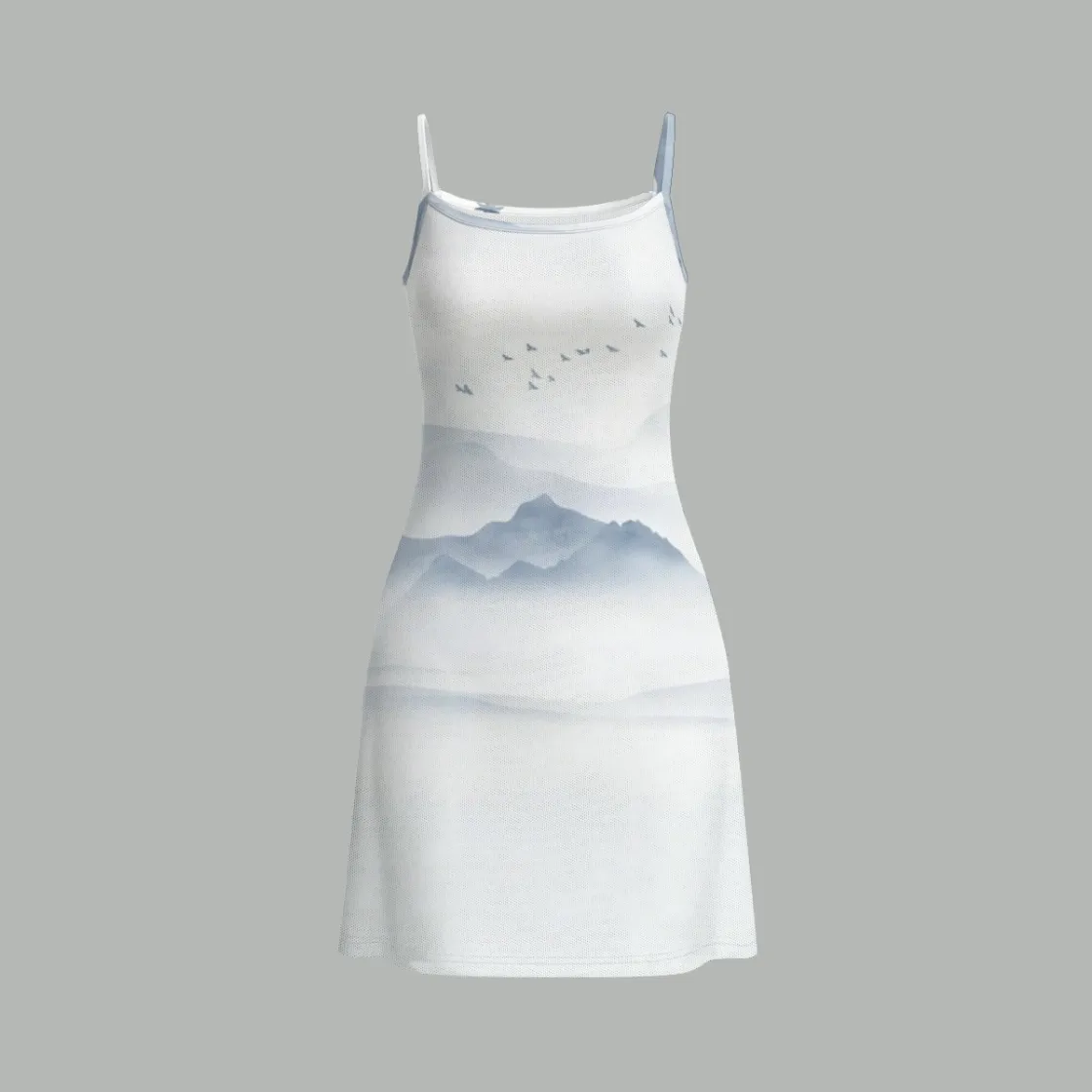 All-Over Print Women's Double-Layer Mesh Dress