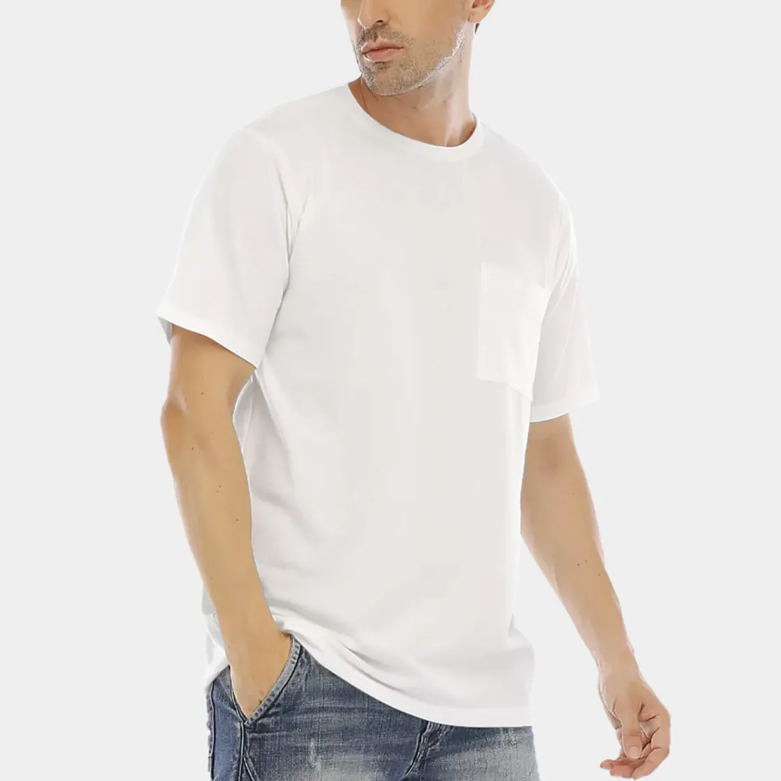 All-Over Print Men's Short Sleeve T-shirt With Chest Pocket